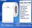 Rhebar Giấy In Tem Nhiệt - Tem Nh&atilde;n Decal Nhiệt 75mm x 100mm -500 tem/ cuộn- Cuộn Tem Ship, Tem Barcode