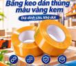 Băng Keo D&aacute;n Th&ugrave;ng M&agrave;u V&agrave;ng Kem Cao Cấp - Băng D&iacute;nh Đ&oacute;ng H&agrave;ng BOPP Si&ecirc;u B&aacute;m D&iacute;nh, Độ Dai Cao Kh&oacute; Đứt