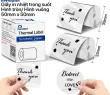 Rhebar Decal Nhiệt Trong Suốt 50mm Tròn & Vuông Tương Thích B21 110 Tờ/Cuộn Chống Trầy