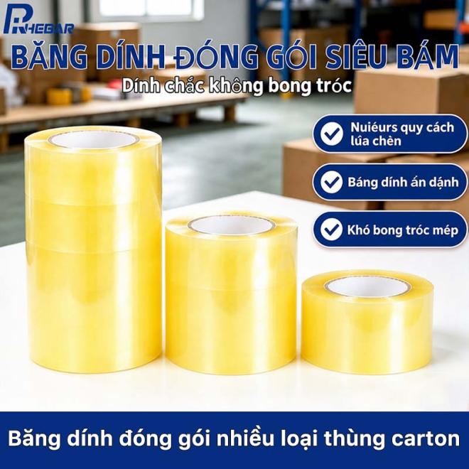 Băng D&iacute;nh Đ&oacute;ng G&oacute;i Trong Suốt, Băng Keo D&aacute;n Th&ugrave;ng Carton, Nhiều Quy C&aacute;ch, D&ugrave;ng Đ&oacute;ng G&oacute;i H&agrave;ng H&oacute;a