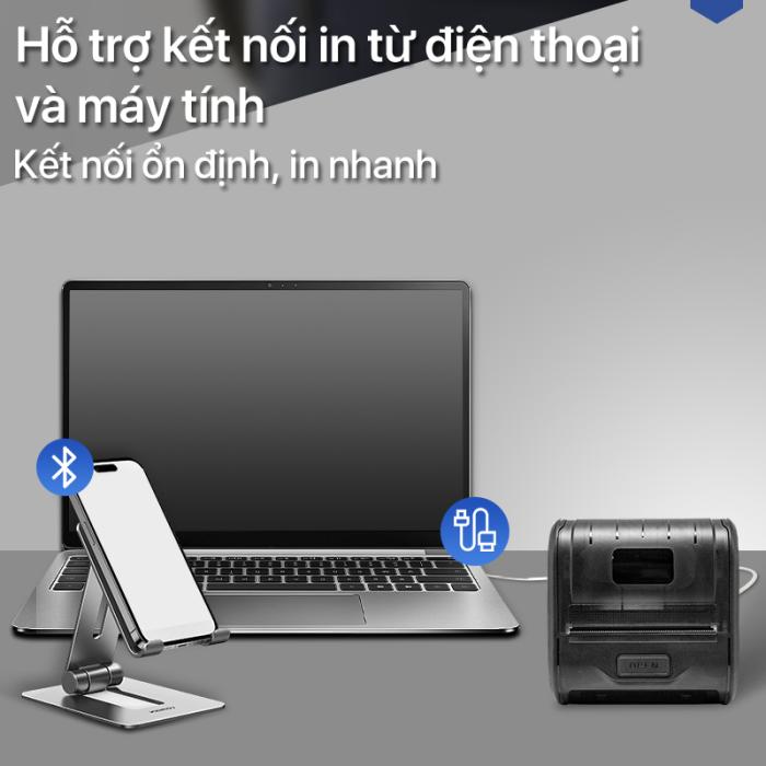 Máy In Nhiệt Cầm Tay MP-231 Rhebar – Bluetooth 80mm, 203 DPI, In Tem Nhãn