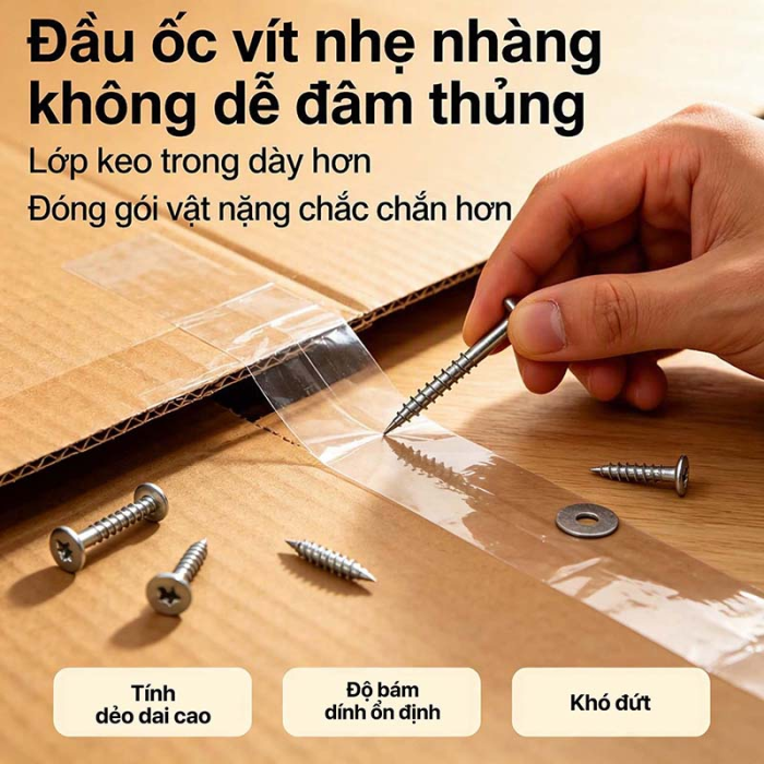 Băng D&iacute;nh Đ&oacute;ng G&oacute;i Trong Suốt, Băng Keo D&aacute;n Th&ugrave;ng Carton, Nhiều Quy C&aacute;ch, D&ugrave;ng Đ&oacute;ng G&oacute;i H&agrave;ng H&oacute;a