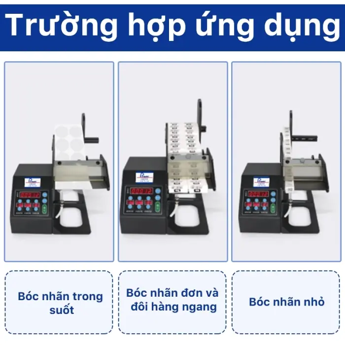 Rhebar Máy Bóc Tem Nhãn Thông Minh Tự Động Q90 - Bóc Nhãn Trong Suốt, Đếm Tự Động, Dễ Dùng
