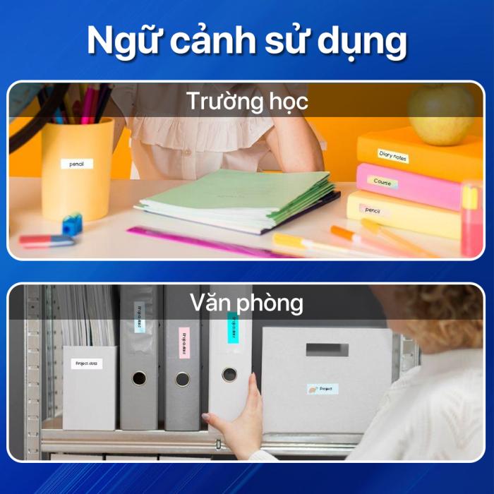 Rhebar  Máy In Nhãn Mini D110E Bluetooth – Máy In Nhiệt Cầm Tay- In Tem Nhãn Rõ Nét – Mã Vạch –  Đa Năng