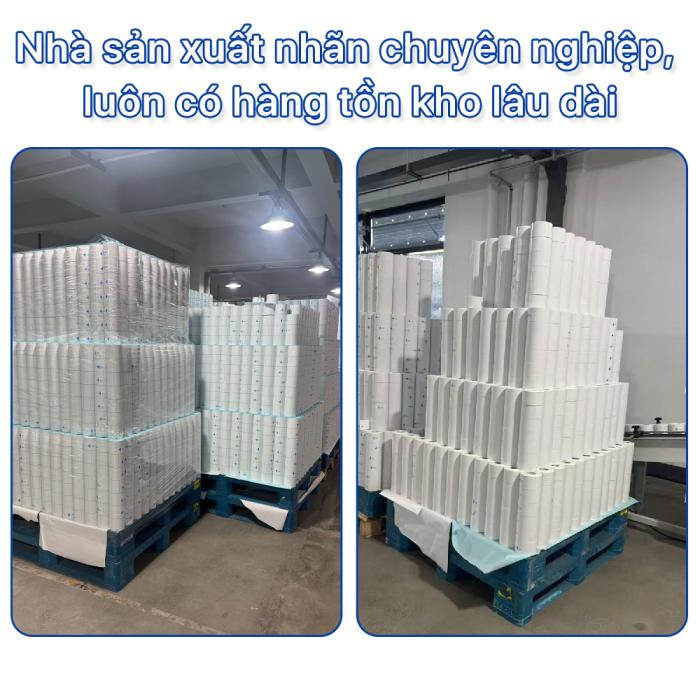 Rhebar Giấy In Tem Nhiệt - Tem Nh&atilde;n Decal Nhiệt 80mm x 40mm -1000 tem / cuộn- Cuộn Tem Ship, Tem Barcode
