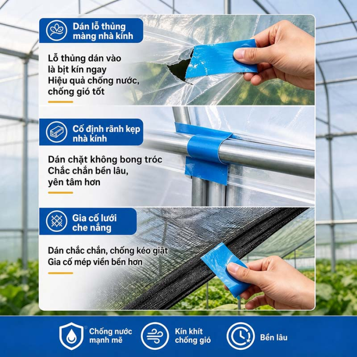 Băng Keo PVC D&aacute;n V&aacute; M&agrave;ng Nh&agrave; K&iacute;nh, Băng D&iacute;nh Gia Cố Nh&agrave; K&iacute;nh V&agrave; M&agrave;ng Nhựa, Nhiều M&agrave;u V&agrave; Quy C&aacute;ch