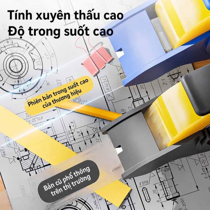 Băng D&iacute;nh Đ&oacute;ng G&oacute;i Trong Suốt, Băng Keo D&aacute;n Th&ugrave;ng Carton, Nhiều Quy C&aacute;ch, D&ugrave;ng Đ&oacute;ng G&oacute;i H&agrave;ng H&oacute;a