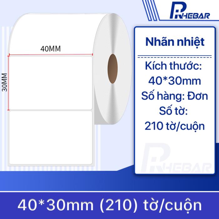 Nh&atilde;n Nhiệt Decal In Tem Logo 40x30 40x50 50x30 50x50 50x80mm Giấy In Nhi&ecirc;t Cho M&aacute;y In Nhiệt B21 Mini Bluetooth
