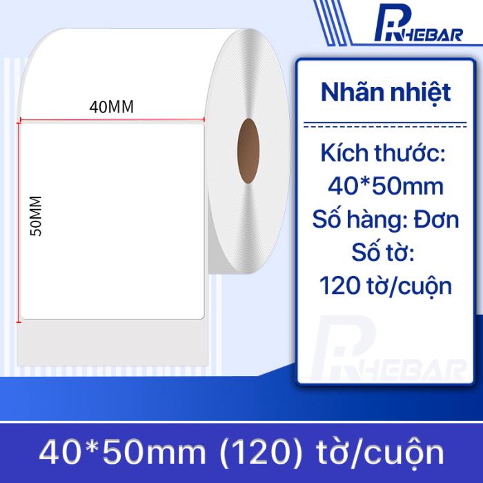 Nh&atilde;n Nhiệt Decal In Tem Logo 40x30 40x50 50x30 50x50 50x80mm Giấy In Nhi&ecirc;t Cho M&aacute;y In Nhiệt B21 Mini Bluetooth