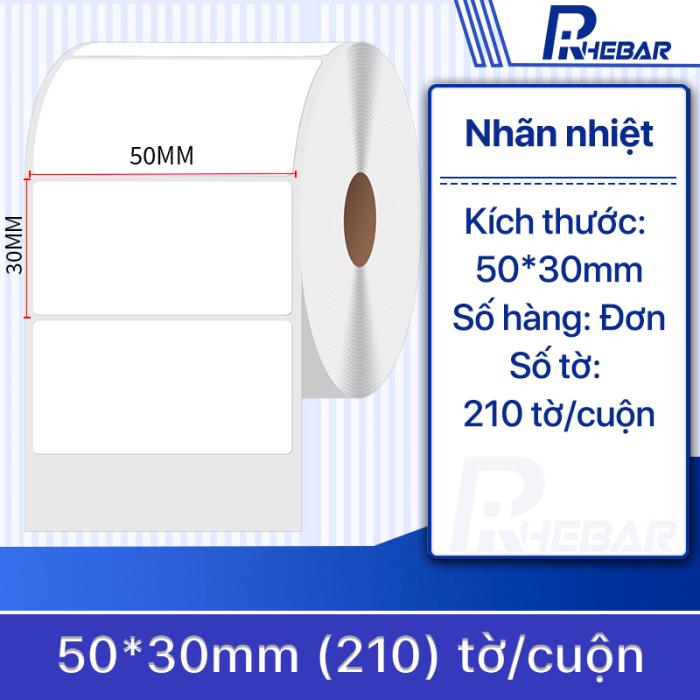 Nh&atilde;n Nhiệt Decal In Tem Logo 40x30 40x50 50x30 50x50 50x80mm Giấy In Nhi&ecirc;t Cho M&aacute;y In Nhiệt B21 Mini Bluetooth