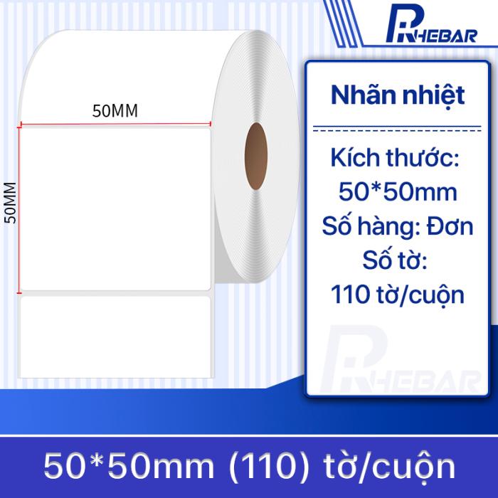 Nh&atilde;n Nhiệt Decal In Tem Logo 40x30 40x50 50x30 50x50 50x80mm Giấy In Nhi&ecirc;t Cho M&aacute;y In Nhiệt B21 Mini Bluetooth
