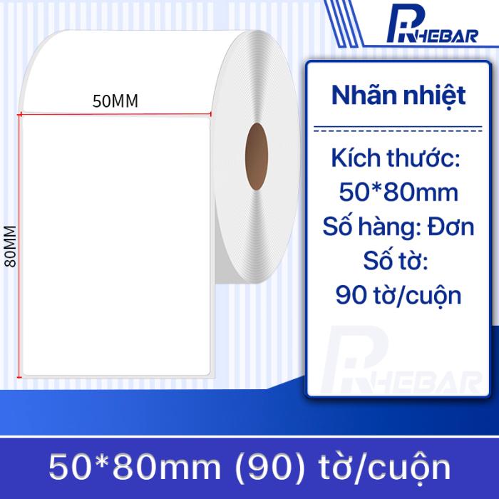 Nh&atilde;n Nhiệt Decal In Tem Logo 40x30 40x50 50x30 50x50 50x80mm Giấy In Nhi&ecirc;t Cho M&aacute;y In Nhiệt B21 Mini Bluetooth