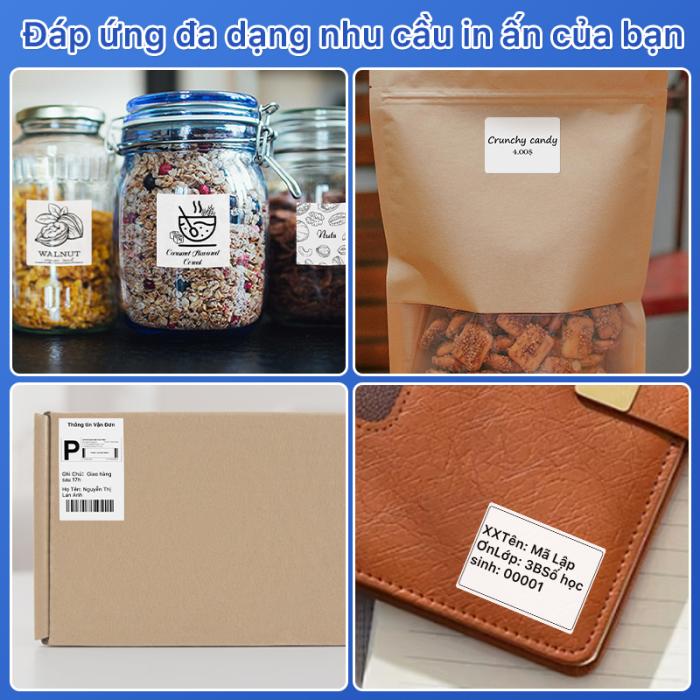 Rhebar Giấy In Tem Nhiệt - Tem Nh&atilde;n Decal Nhiệt 100mm x 50mm -800 tem / cuộn- Cuộn Tem Ship, Tem Barcode