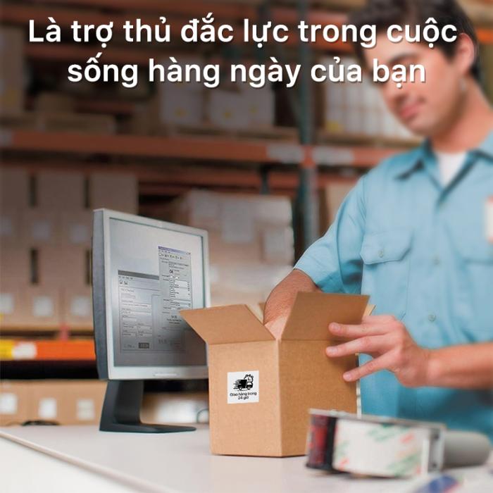 Rhebar Giấy In Tem Nhiệt - Tem Nh&atilde;n Decal Nhiệt 100mm x 50mm -800 tem / cuộn- Cuộn Tem Ship, Tem Barcode