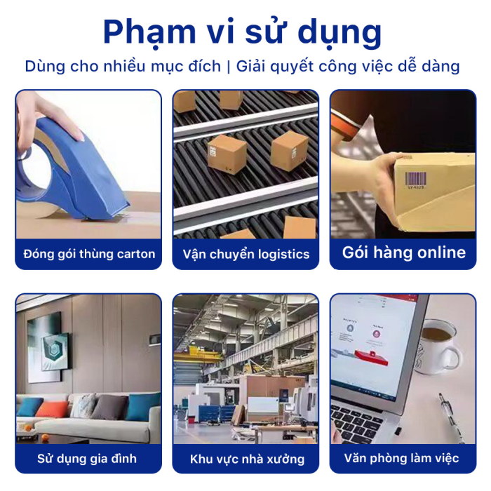 Băng Keo PE Trong Suốt RHEBAR 46.5mm Đủ M&eacute;t D&aacute;n Th&ugrave;ng Carton Độ D&iacute;nh Cao 50m 90m 340m 60 Micron