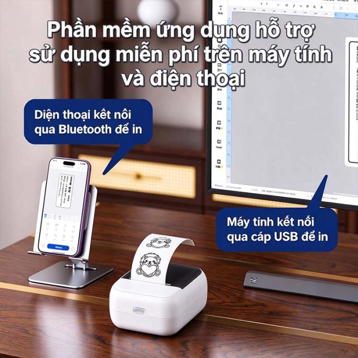 M&Aacute;Y IN TEM NH&Atilde;N MINI C50 RHEBAR &ndash; NHỎ GỌN, TIỆN LỢI, SẮP XẾP MỌI THỨ DỄ D&Agrave;NG - K&iacute;ch thước 40*30mm, 50*30mm, 40*50mm, 50*50mm,50*80mm