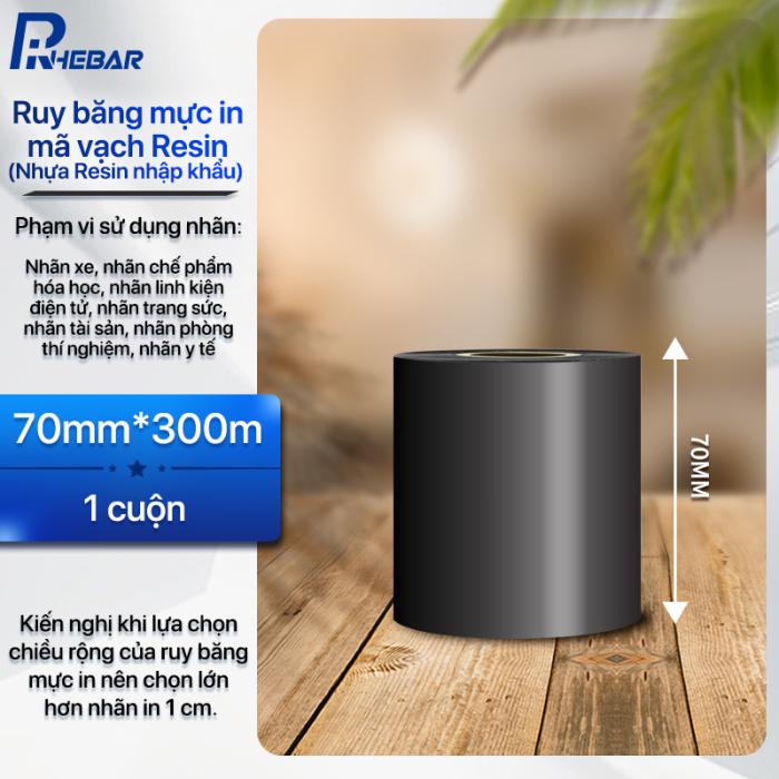 Rhebar Ruy băng mực in mã vạch Resin LMR552 110mmx70m/110mmx300m/70mmx300m | In Siêu Nét | Chống Trầy Xước | Tương Thích Zebra