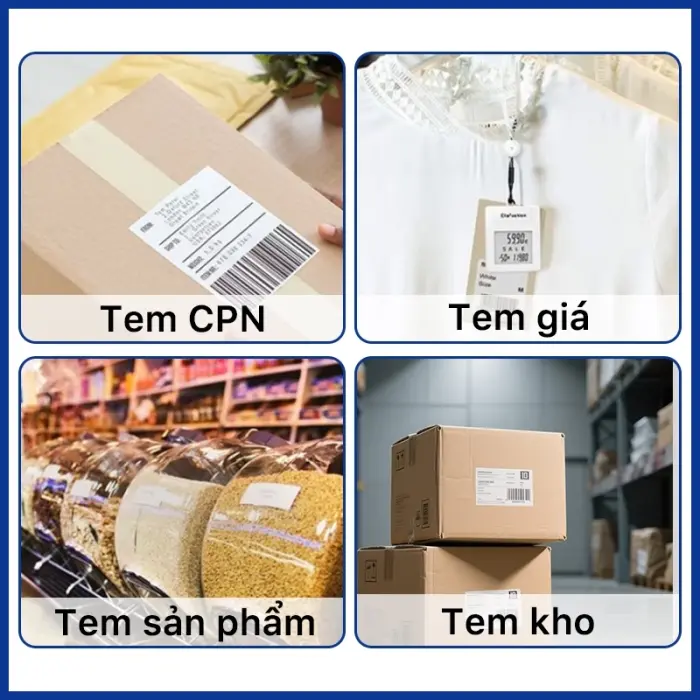 RHEBAR Máy in nhiệt A7 in đơn hàng, mã vận đơn, mã vạch, phiếu gửi hàng, logo có sẵn lớp keo tự dính