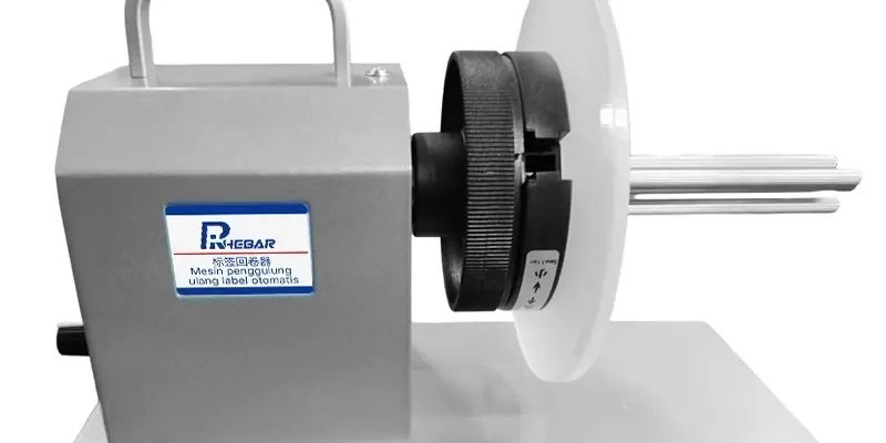 Máy Cuộn Nhãn Tự Động RH5S - Không Lõi 120mm, Hỗ Trợ Nhiều Chất Liệu Tem Giấy, Decal