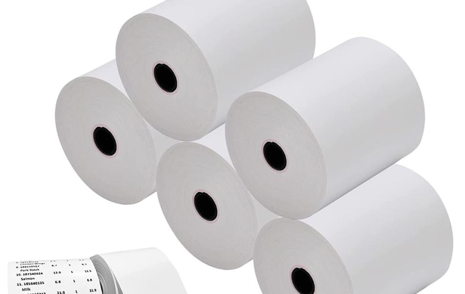 Giấy In Bill K80x80 Giấy In Nhiệt Liền Cuộn Cho M&aacute;y In H&oacute;a Đơn Cầm Tay, M&aacute;y POS - Bề Mặt Trắng Mịn Kh&ocirc;ng Bụi