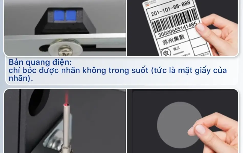 Rhebar Máy Bóc Tem Nhãn Thông Minh Tự Động Q90 - Bóc Nhãn Trong Suốt, Đếm Tự Động, Dễ Dùng
