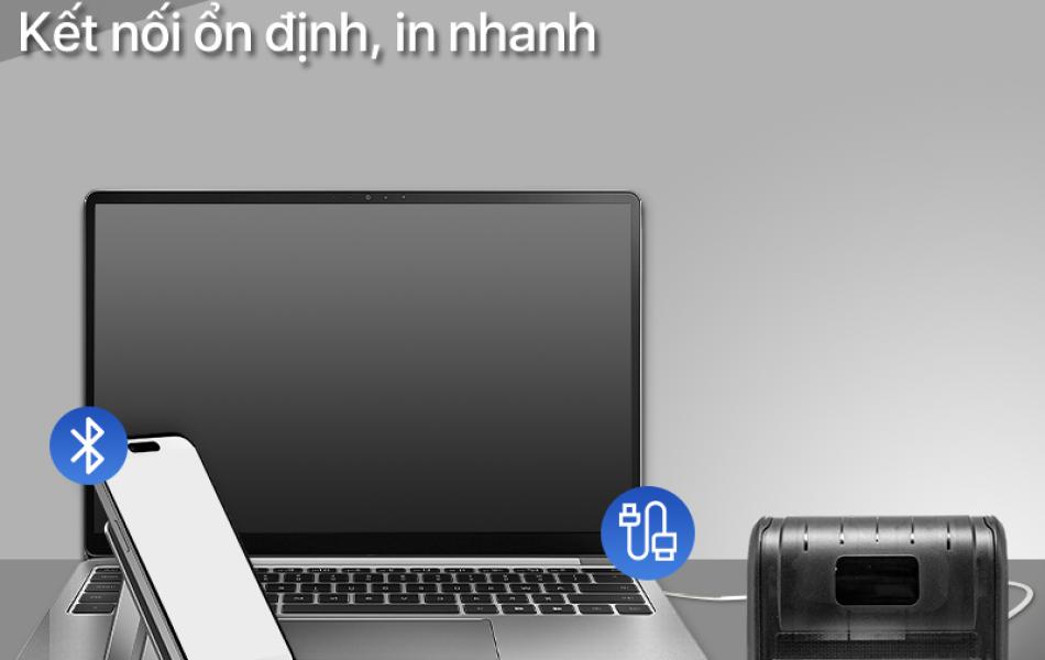 Máy In Nhiệt Cầm Tay MP-231 Rhebar – Bluetooth 80mm, 203 DPI, In Tem Nhãn