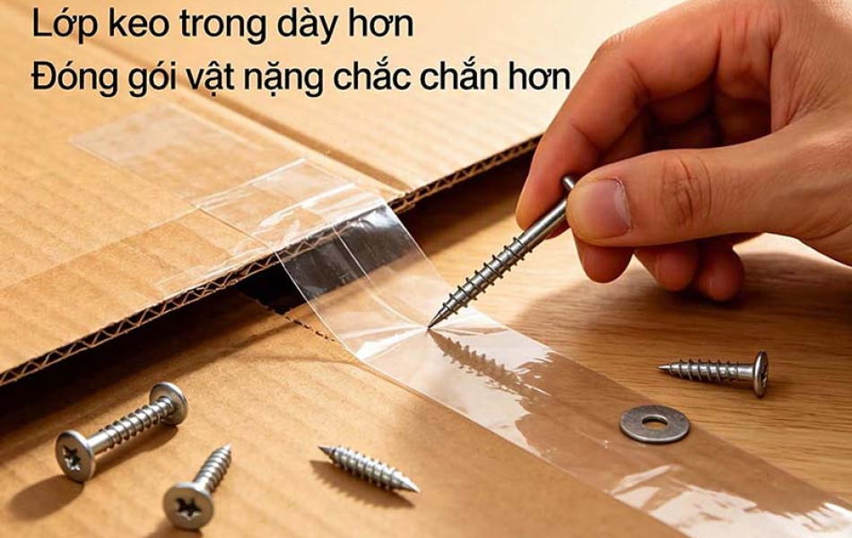 Băng D&iacute;nh Đ&oacute;ng G&oacute;i Trong Suốt, Băng Keo D&aacute;n Th&ugrave;ng Carton, Nhiều Quy C&aacute;ch, D&ugrave;ng Đ&oacute;ng G&oacute;i H&agrave;ng H&oacute;a