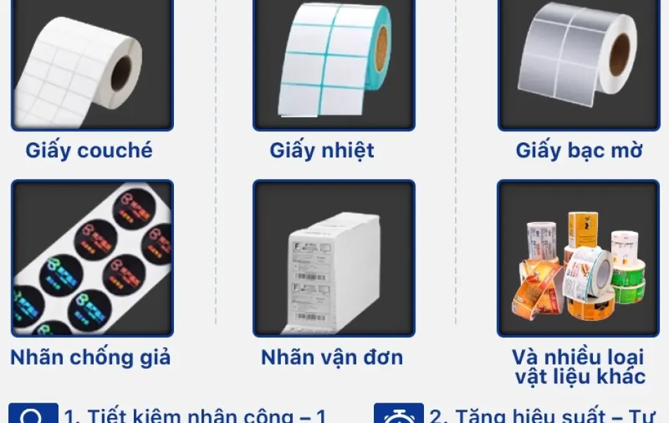 Rhebar Máy Bóc Tem Nhãn Thông Minh Tự Động Q90 - Bóc Nhãn Trong Suốt, Đếm Tự Động, Dễ Dùng