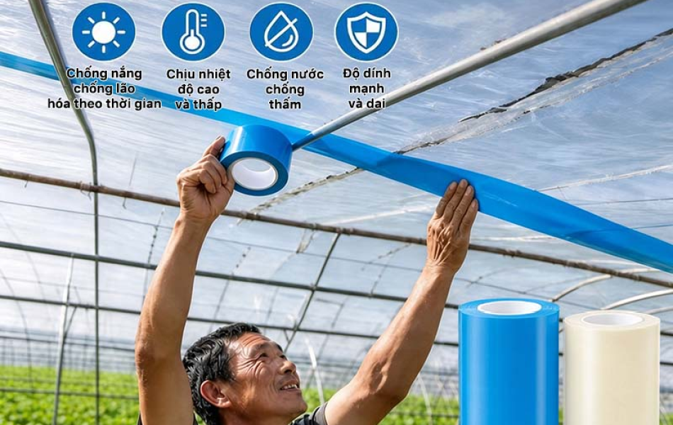 Băng Keo PVC D&aacute;n V&aacute; M&agrave;ng Nh&agrave; K&iacute;nh, Băng D&iacute;nh Gia Cố Nh&agrave; K&iacute;nh V&agrave; M&agrave;ng Nhựa, Nhiều M&agrave;u V&agrave; Quy C&aacute;ch