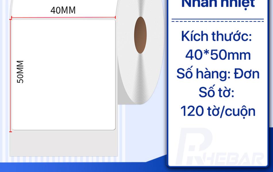 Nh&atilde;n Nhiệt Decal In Tem Logo 40x30 40x50 50x30 50x50 50x80mm Giấy In Nhi&ecirc;t Cho M&aacute;y In Nhiệt B21 Mini Bluetooth