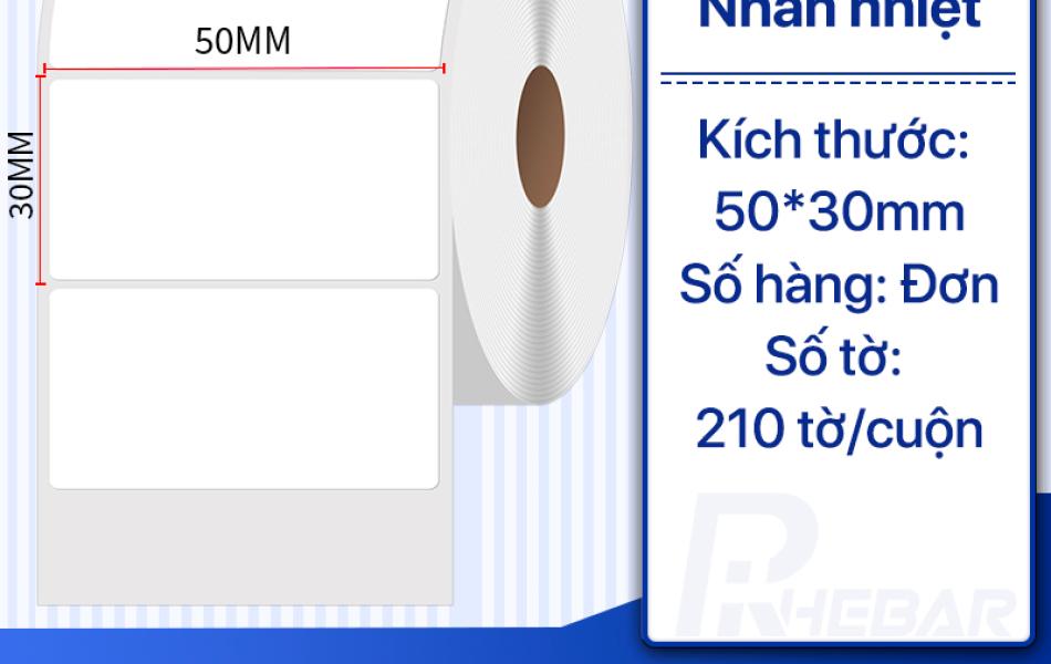 Nh&atilde;n Nhiệt Decal In Tem Logo 40x30 40x50 50x30 50x50 50x80mm Giấy In Nhi&ecirc;t Cho M&aacute;y In Nhiệt B21 Mini Bluetooth