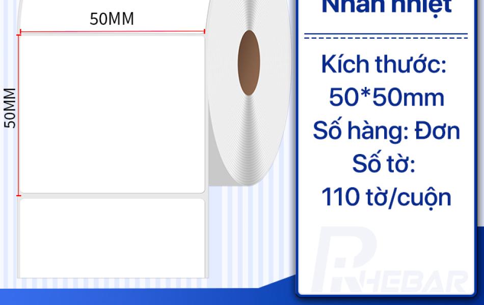 Nh&atilde;n Nhiệt Decal In Tem Logo 40x30 40x50 50x30 50x50 50x80mm Giấy In Nhi&ecirc;t Cho M&aacute;y In Nhiệt B21 Mini Bluetooth