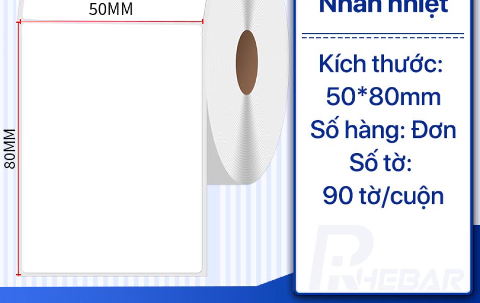 Nh&atilde;n Nhiệt Decal In Tem Logo 40x30 40x50 50x30 50x50 50x80mm Giấy In Nhi&ecirc;t Cho M&aacute;y In Nhiệt B21 Mini Bluetooth