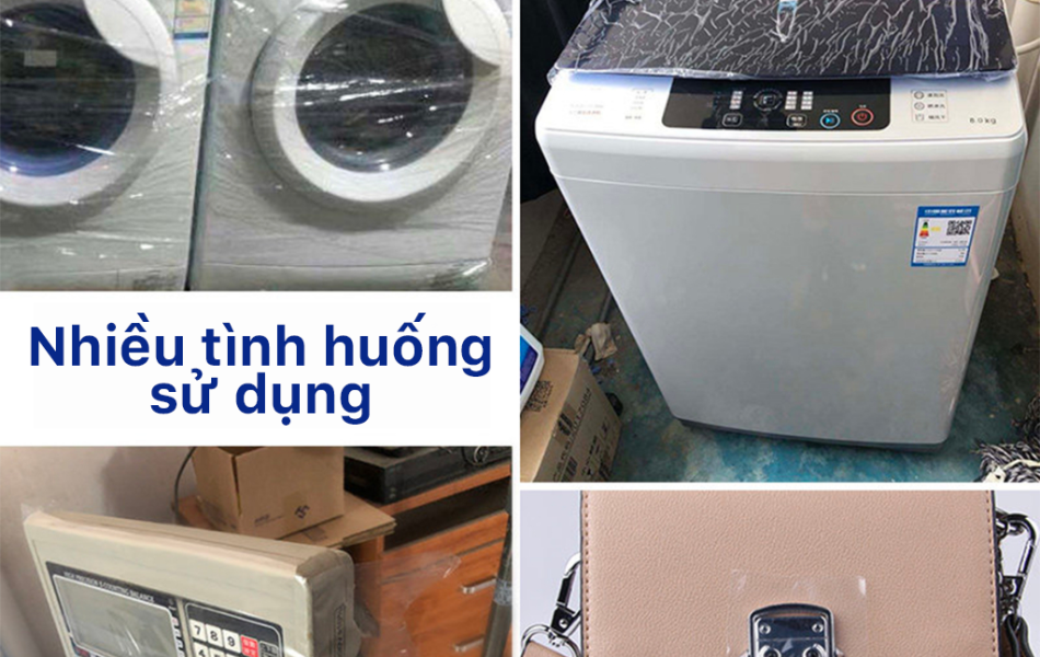 Băng Keo PE Trong Suốt RHEBAR 46.5mm Đủ M&eacute;t D&aacute;n Th&ugrave;ng Carton Độ D&iacute;nh Cao 50m 90m 340m 60 Micron