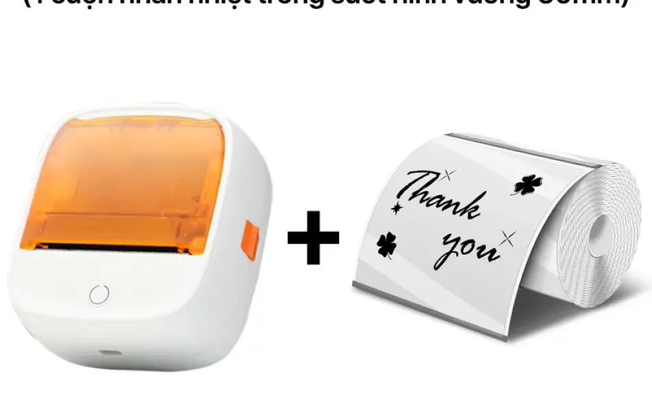 Rhebar B21 Máy in nhãn nhiệt mini bluetooth không cần mực Máy làm nhãn có băng dính