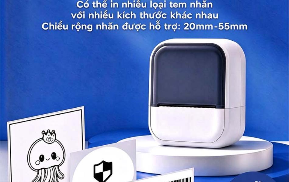 M&Aacute;Y IN TEM NH&Atilde;N MINI C50 RHEBAR &ndash; NHỎ GỌN, TIỆN LỢI, SẮP XẾP MỌI THỨ DỄ D&Agrave;NG - K&iacute;ch thước 40*30mm, 50*30mm, 40*50mm, 50*50mm,50*80mm