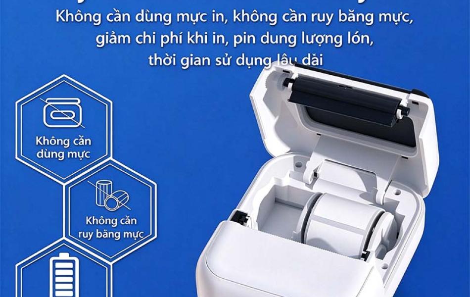 M&Aacute;Y IN TEM NH&Atilde;N MINI C50 RHEBAR &ndash; NHỎ GỌN, TIỆN LỢI, SẮP XẾP MỌI THỨ DỄ D&Agrave;NG - K&iacute;ch thước 40*30mm, 50*30mm, 40*50mm, 50*50mm,50*80mm
