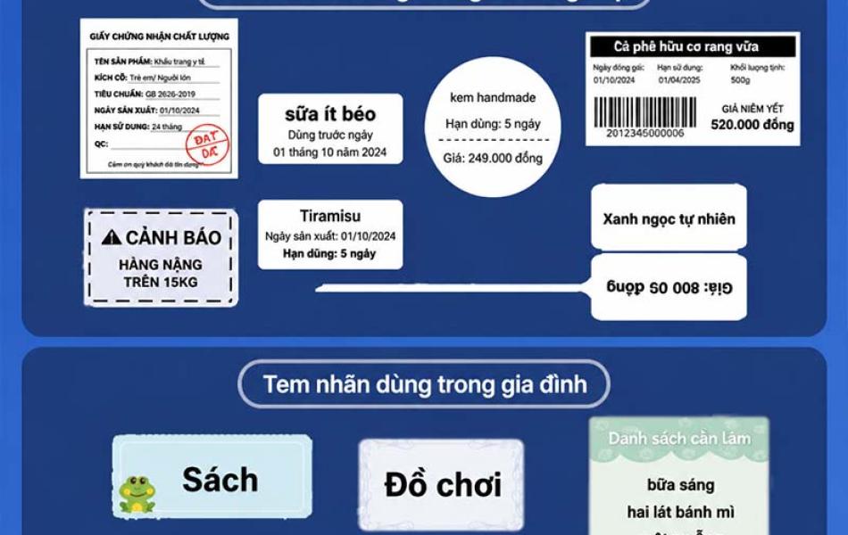 M&Aacute;Y IN TEM NH&Atilde;N MINI C50 RHEBAR &ndash; NHỎ GỌN, TIỆN LỢI, SẮP XẾP MỌI THỨ DỄ D&Agrave;NG - K&iacute;ch thước 40*30mm, 50*30mm, 40*50mm, 50*50mm,50*80mm