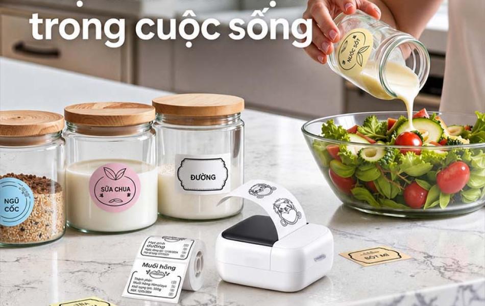 M&Aacute;Y IN TEM NH&Atilde;N MINI C50 RHEBAR &ndash; NHỎ GỌN, TIỆN LỢI, SẮP XẾP MỌI THỨ DỄ D&Agrave;NG - K&iacute;ch thước 40*30mm, 50*30mm, 40*50mm, 50*50mm,50*80mm