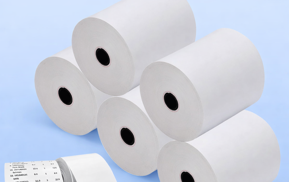 Giấy In Bill K80x80 Giấy In Nhiệt Liền Cuộn Cho M&aacute;y In H&oacute;a Đơn Cầm Tay, M&aacute;y POS - Bề Mặt Trắng Mịn Kh&ocirc;ng Bụi