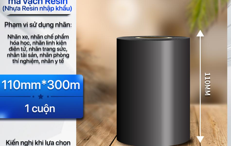 Rhebar Ruy băng mực in mã vạch Resin LMR552 110mmx70m/110mmx300m/70mmx300m | In Siêu Nét | Chống Trầy Xước | Tương Thích Zebra
