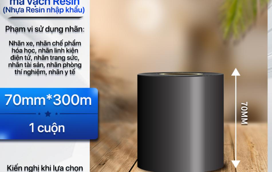 Rhebar Ruy băng mực in mã vạch Resin LMR552 110mmx70m/110mmx300m/70mmx300m | In Siêu Nét | Chống Trầy Xước | Tương Thích Zebra